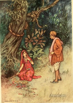  tales Painting - Warwick Goble Falk Tales of Bengal 01 India